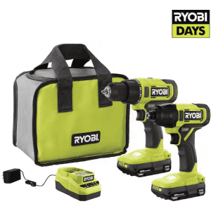 Ryobi One+ 18V Cordless 2-Tool Combo Kit for $99