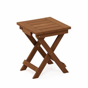 Furinno FG18556 Tioman Hardwood Patio Furniture Outdoor Folding Table Small, Natural for $37