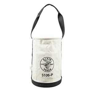 Klein Tools 5106P Storage Bucket, Canvas Tool Bucket, 9-Inch Diameter, 14-Inch Height, No. 6 for $70 Klein Tools 5106P Storage Bucket, Canvas Tool Bucket, 9-Inch Diameter, 14-Inch Height, No. 6 for $70
