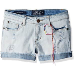 Lucky Brand Little Girls' 5-Pocket Cuffed Stretch Denim Short, Ronnie Bella wash, 6 for $8