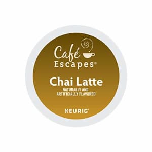 Cafe Escapes, Chai Latte Tea Beverage, Single-Serve Keurig K-Cup Pods, 48 Count (2 Boxes of 24 Pods) for $41