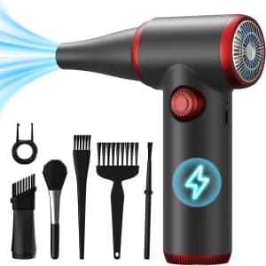 Cordless Compressed Air Duster Set with Brushes for $40