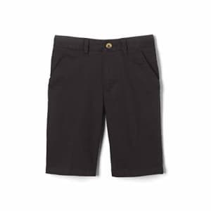 French Toast Boys' Big Flat Front Stretch Short, Black, 32 for $12