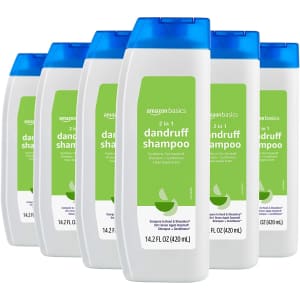 Amazon Basics 2-in-1 Dandruff Shampoo and Conditioner 6-Pack for $19