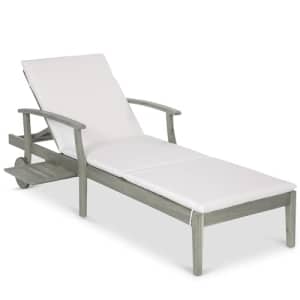Best Choice Products 79x26in Acacia Wood Chaise Lounge Chair Recliner, Outdoor Furniture for Patio, for $180