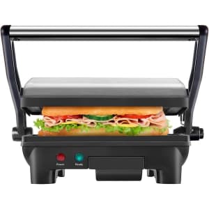 New House Kitchen Panini Press Grill & Gourmet Sandwich Maker for $21
