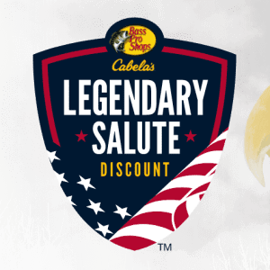 Cabela's and Bass Pro Shops Legendary Salute Discount: 10% off w/ Verification Cabela's and Bass Pro Shops Legendary Salute Discount: 10% off w/ Verification