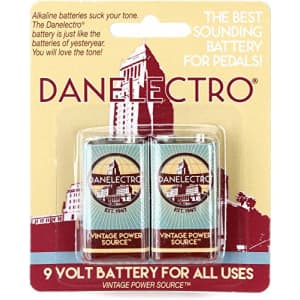 Ultrasone Danelectro 9-Volt Vintage Style Batteries 2-Pack for $7