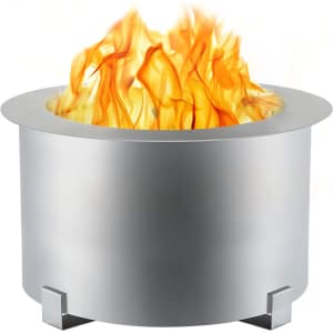 Vevor 21.5" Stainless Steel Smokeless Fire Bowl for $102