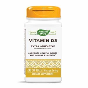Nature's Way Vitamin D3 Extra Strength; 2000 IU per serving; 240 Softgels for $15