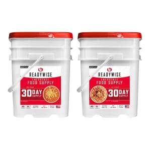 ReadyWise Emergency Food 30-Day Supply Bucket 2-Pack for $160