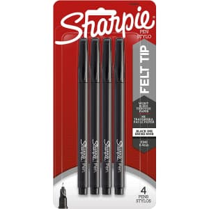 Sharpie Pen Fine Point Pen 4-Pack for $11