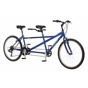 Pacific Design Pacific Dualie Adult Tandem Bike, 26-Inch Wheels, 2-Seater, 21-Speed, Linear Pull Brakes, Blue for $387