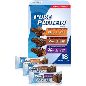 Pure Protein Bar Variety Pack 18-Pack for $19 via Sub & Save