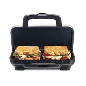 Proctor Silex Deluxe Hot Sandwich Maker, Nonstick Plates, Stainless Steel (25415) for $54