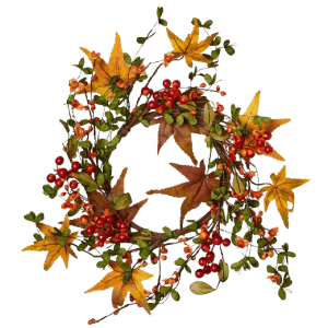 Worth Imports Fall Berry & Maple Leaf Wreath for $16