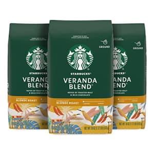 STARBUCKS Veranda Blend Ground Coffee 3x18oz Multipack for $39
