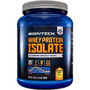 BodyTech Whey Protein Isolate Powder with 25 Grams of Protein per Serving BCAA's Ideal for for $41
