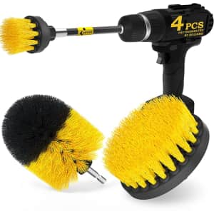 Holikme Drill Brush 4-Pack. Use this set for cleaning grout, floors, tubs, showers, tiles, kitchen surfaces, and more. (It's 15% off.)