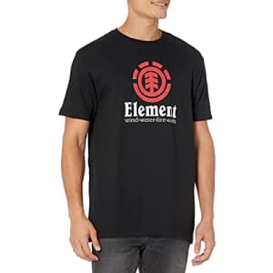 Element Men's Vertical Short Sleeve Tee Shirt, Flint Black, Large for $20