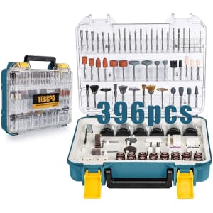 Teccpo 396-Piece Rotary Tool Accessories Kit for $20 Teccpo 396-Piece Rotary Tool Accessories Kit for $20