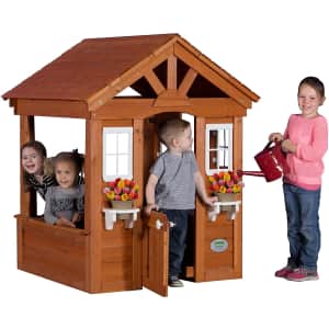 Backyard Discovery Columbus All Cedar Wood Playhouse for $180 Backyard Discovery Columbus All Cedar Wood Playhouse for $180