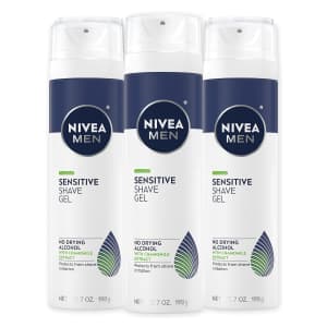 Nivea Men 7-oz. Sensitive Shave Gel 3-Pack: 2 for $13 w/ Sub & Save