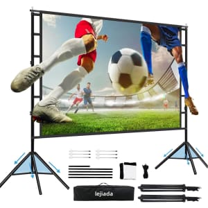 12-Foot Projector Screen and Stand for $60
