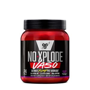 BSN NoXplode Vaso Ultimate Pump PreWorkout Grape Fury (1.11 Lbs. / 24 Servings) for $27