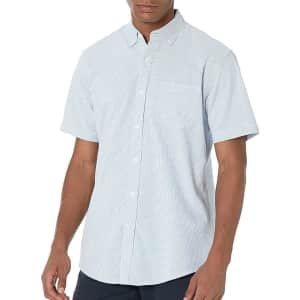 Amazon Essentials Men's Regular-Fit Short-Sleeve Pocket Oxford Shirt for $13