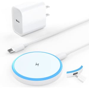 20W Magnetic Wireless Charger for Apple Devices for $9