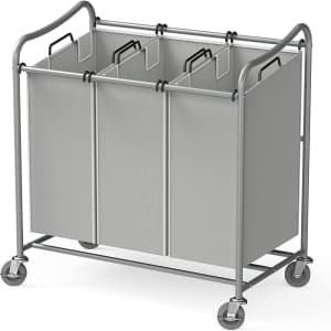 SimpleHouseware 3-Bag Laundry Sorter Cart for $40 SimpleHouseware 3-Bag Laundry Sorter Cart for $40