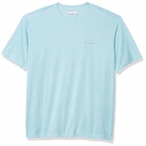 Columbia Men's Meeker Peak Short Sleeve Wicking UPF 15 Crew Shirt, Sky Blue, Large for $17 Columbia Men's Meeker Peak Short Sleeve Wicking UPF 15 Crew Shirt, Sky Blue, Large for $17