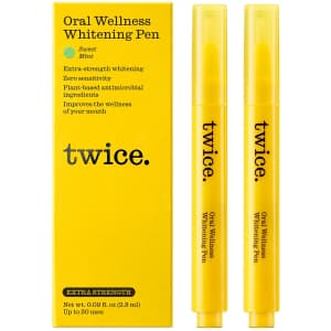 Twice Oral Wellness Extra Strength Tooth Whitening Pen 2-Pack for $50
