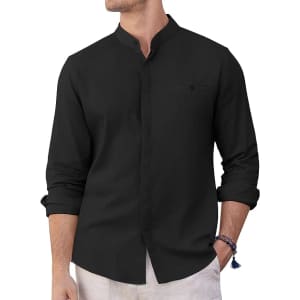Coofandy Men's Linen Shirt for $14