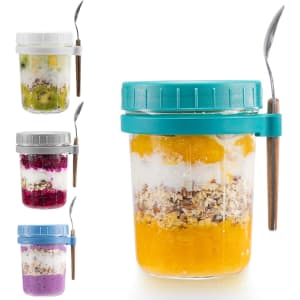 12-oz. Overnight Oats Containers w/ Lids 4-Pack for $10