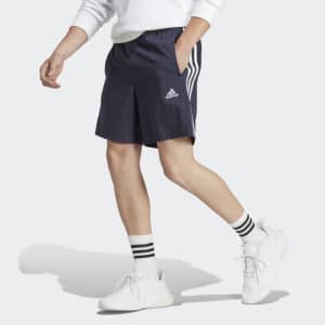 adidas Men's Aeroready Essentials Chelsea 3-Stripes Shorts for $11