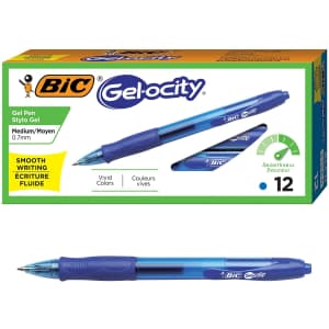 Bic Gel-ocity Retractable Gel Pen 12-Count Pack for $6 Bic Gel-ocity Retractable Gel Pen 12-Count Pack for $6