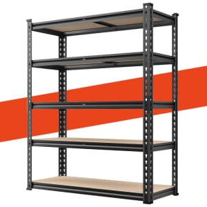 Reibii 5-Tier Adjustable Metal Utility Shelves for $50