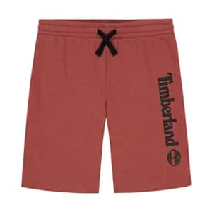 Timberland Boys' Fleece Pull-On Shorts, Vert Logo Cowhide, 8 for $17