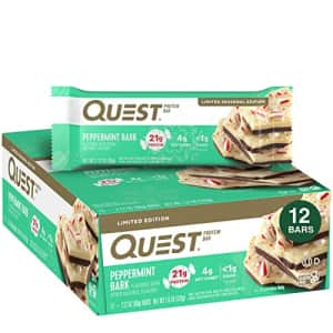 Quest Nutrition Protein Bar, Peppermint Bark, 12 Count for $35