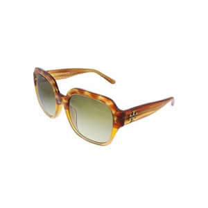 Tory Burch TY7143U Square Sunglasses 56 mm Amber Tri Gradient/Olive Gradient One Size for $242