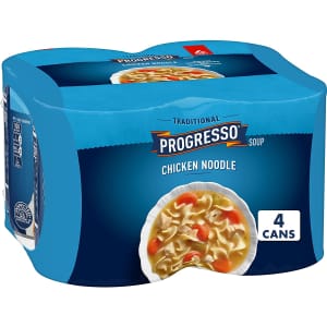 Progresso Traditional Chicken Noodle Soup 19-oz. Can 4-Pack for $6