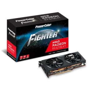PowerColor Fighter AMD Radeon RX 6700 XT Gaming Graphics Card with 12GB GDDR6 Memory, Powered by for $370