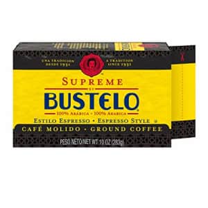 Cafe Bustelo Supreme by Bustelo Espresso Style Dark Roast Ground Coffee Brick, 10 Ounces (Pack of 12) for $13