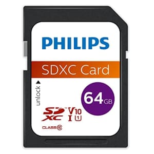 Philips 64 GB Class 10 SDXC Card for $16