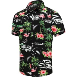 Simmashah Men's Hawaiian Shirt for $10