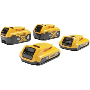 DeWalt 20V MAX Battery 4-Pack for $159 DeWalt 20V MAX Battery 4-Pack for $159