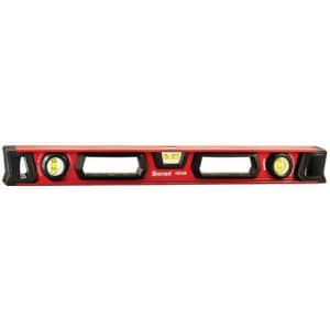 Starrett Exact KLIX24-1-N Aluminum I-Beam Magnetic Level with 3 Plastic 360 Vials, 24" Length for $35