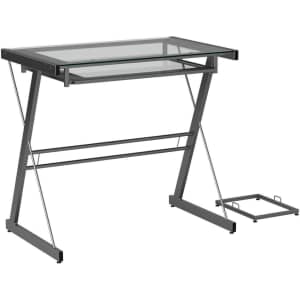Walker Edison 31" Glass Computer Desk for $35